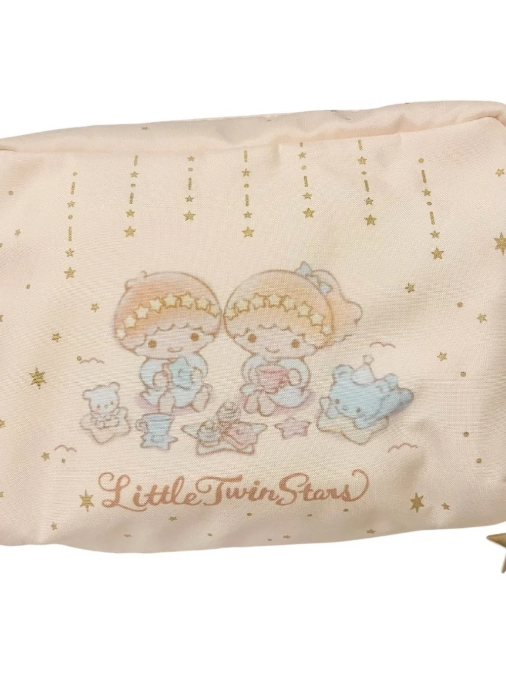 Sanrio Little Twin Stars Cream and Gold Pouch